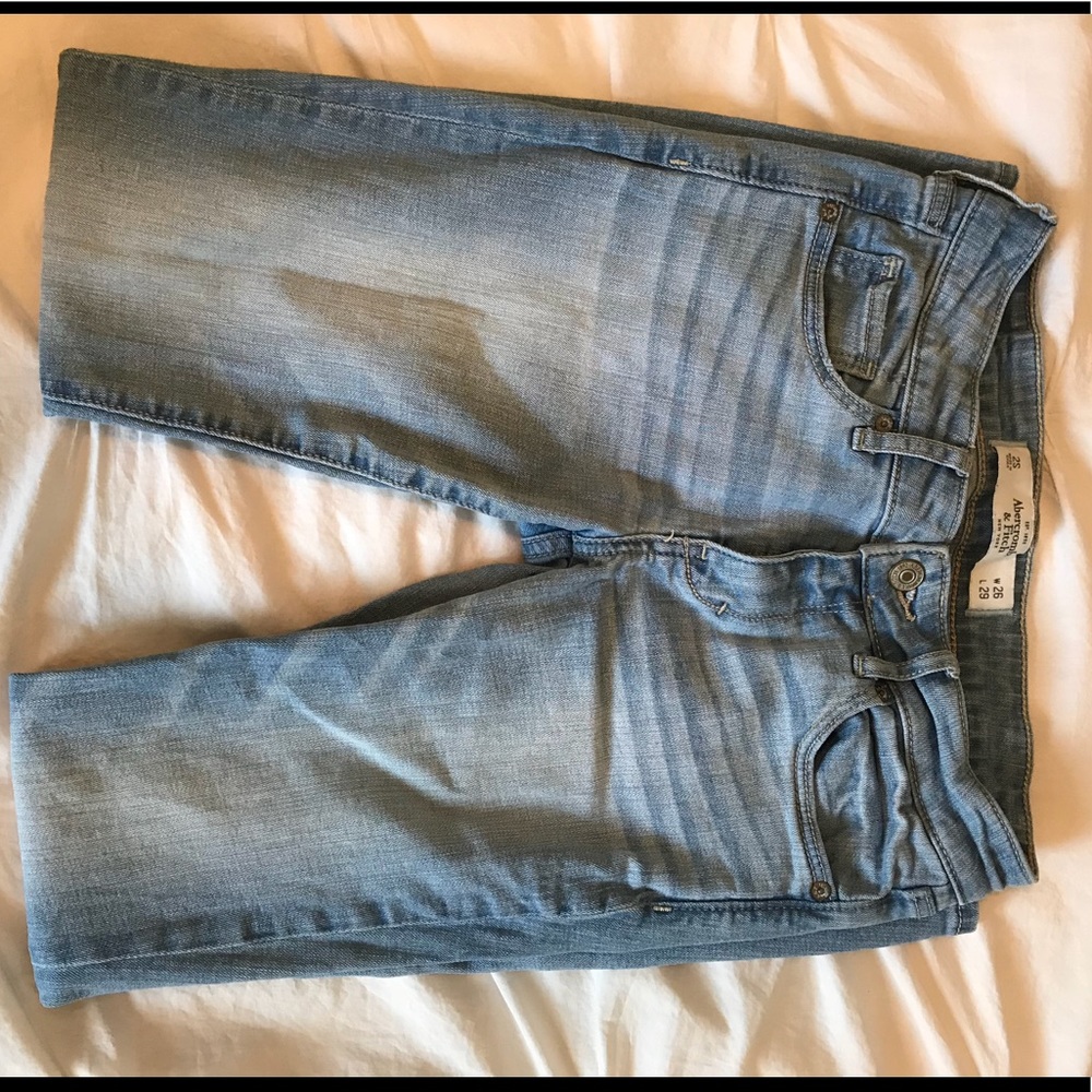 Abercrombie and Fitch Light Wash Low Rise Skinnies